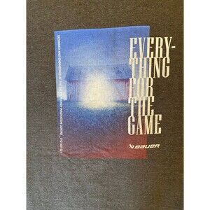 Bauer Hockey  T-Shirt Size Medium Mens Gray "Everything For The Game"